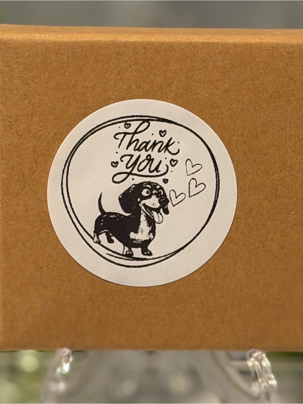 Cute Dachshund Thank You Stickers 200 Round Labels for Small Business Orders - Picture 9 of 10
